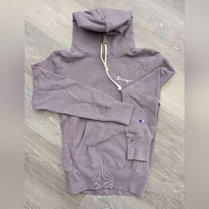 Champion Crewneck Hoodie Sweater in Dusty Mauve